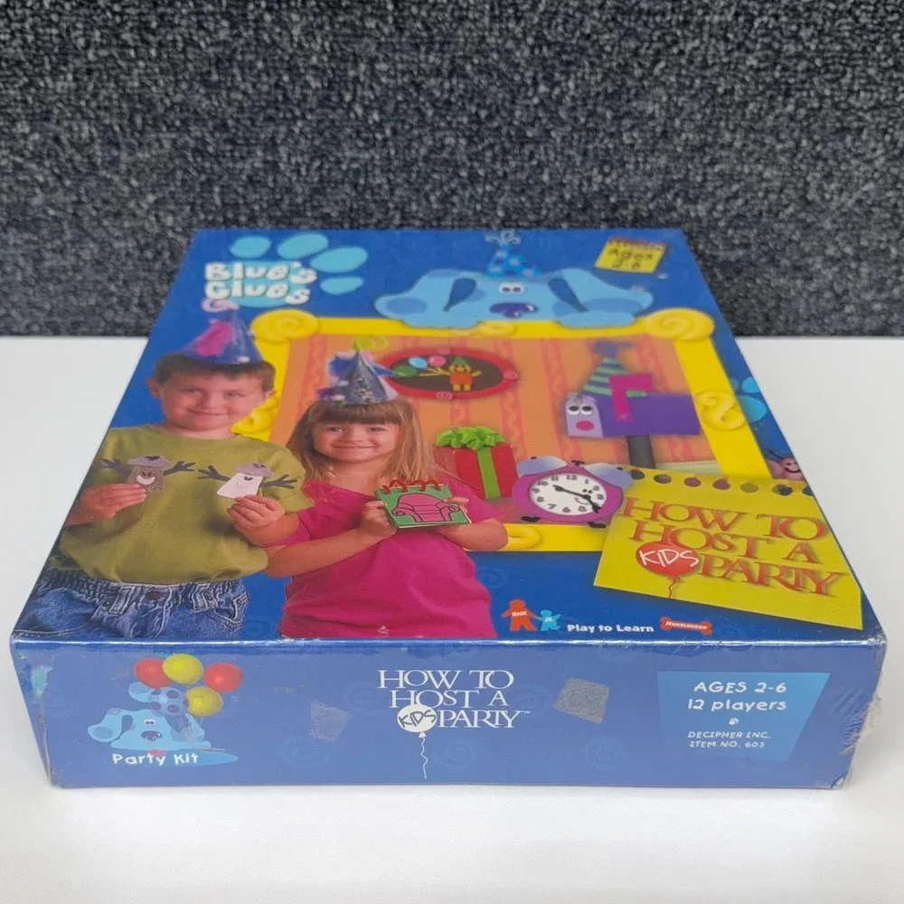 Vintage 1999 Blue's Clues How to Host a Kids Party Kit‎ Decipher Nickelodeon New